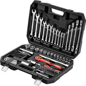 MTX Комплект инструменти, 1/2" , 1/4" , CrV, пластмасова кутия 89 бр. //MTX