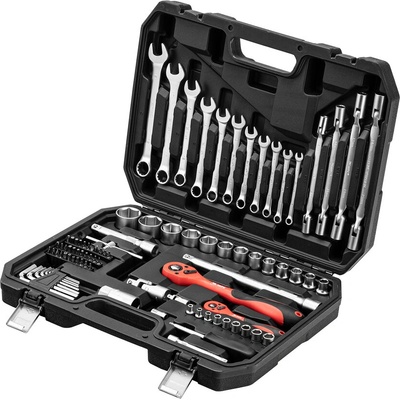 MTX Комплект инструменти, 1/2" , 1/4" , CrV, пластмасова кутия 89 бр. //MTX