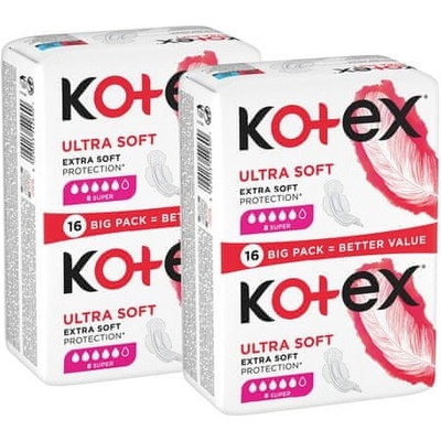 Kotex Ultra Soft Super vložky 2 x 16 ks