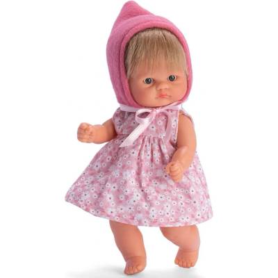 Asi Dolls Кукла Asi Dolls Bomboncin - Бебе Чикита, с розовa шапка и рокля на цветя, 20 cm (116390)
