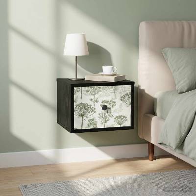 vidaXL Стенен шкаф за нощно шкафче GOTHA Черен дъб 36 x 33 x 25 см (8007507)