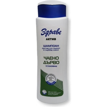Image 1 of ЗДРАВЕ шампоан за коса, Чаено дърво, Успокояващ , Против пърхот, 390мл