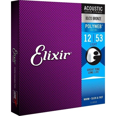 Elixir 11050 Polyweb 12-53 Струни за акустична китара (11050)