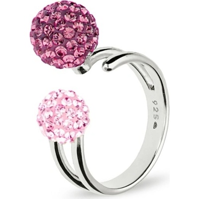 Spark prsten se Swarovski Elements kulička Amethyst Light Rose 8113