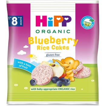 Hipp Био оризови бисквити с боровинки 8м+ 30 г