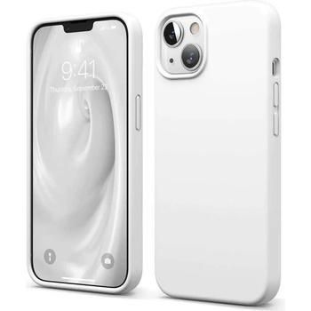 elago Soft Silicone Case - силиконов (TPU) калъф за iPhone 13 (бял)