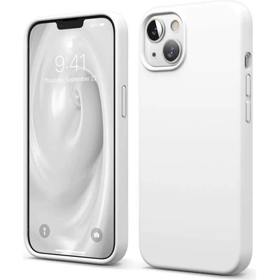 elago Soft Silicone Case - силиконов (TPU) калъф за iPhone 13 (бял)