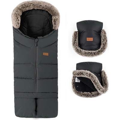 Petite&Mars Set zimní Arctic 4v1 Furry Forever Black – Zboží Dáma