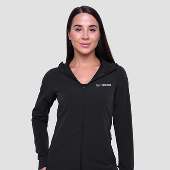 GymBeam Дамско яке за бягане Pulse Running Jacket Black M
