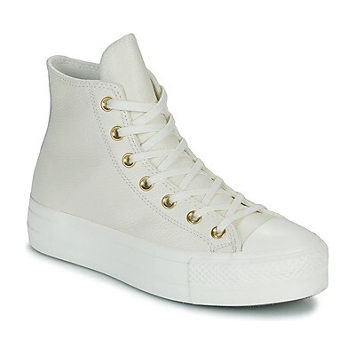 Converse členkové tenisky Chuck Taylor All Star Lift Platform Gold biela