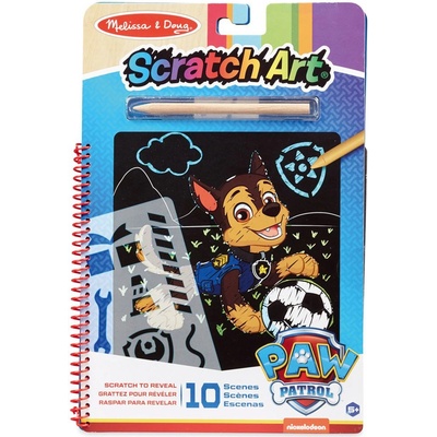 Škrabacie obrázky blok Chase Paw Patrol Tlapková patrola 10 listov 19x28cm
