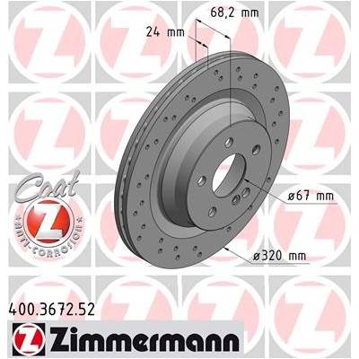 ZIMMERMANN Brzdový kotúč 400367252