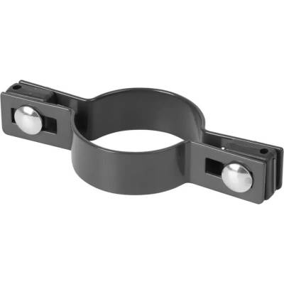 Objímka Strend Pro EUROSTANDARD, 60 mm, priebežná, antracit, Zn+PVC, RAL7016, na okrúhly stĺpik