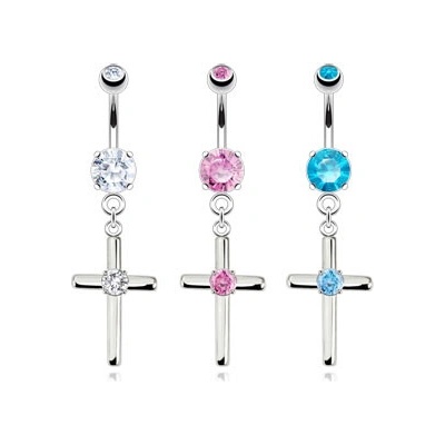 Marre piercing do pupíku kříž HWNSB1009