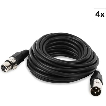 Electronic-Star XLR кабел, комплект от 4 броя, 6 м, мъжки-женски (PL-4X10707) (PL-4X10707)