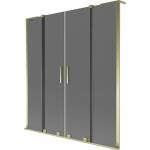 Mexen Velar L Duo вана панел 2-крила плъзгащи се 150 x 150 см, графит, златен - 896-150-003-42-50 (896-150-003-42-50)