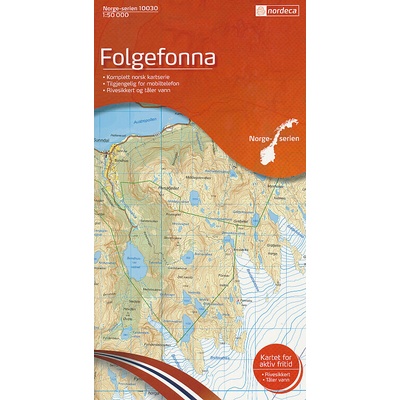 mapa Folgefonna 1:50 t. voděodolná