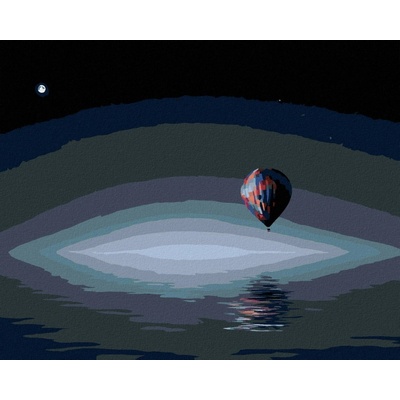 zuty Malování Podle Čísel Horkovzdušný Balon Nad Oceánem 80 x 100 Cm Plátno 8596530094586
