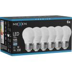 Mexen Nova 6x LED крушка E27, G45, 1W, Студено - 6500K, 105 lm - L101-E27-0165-01x06 (L101-E27-0165-01x06)