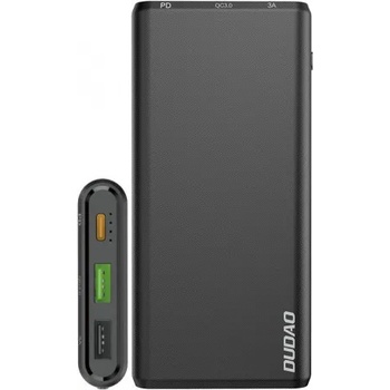 Външна батерия Dudao, 10000 mAh, 20W, Power Delivery, Quick Charge, Qi бързо зареждане, 2хUSB/USB-C, K12PQ_B, Черна (DD-10000-K-12-PQ-B)