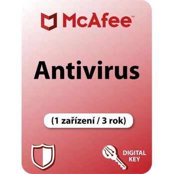 McAfee AntiVirus 1 lic. 3 roky (MAVEMM1RAA)