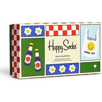 Happy Socks 3 Pack Picnic Time Gift Set beige
