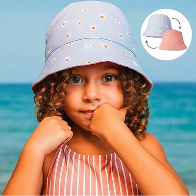 Swim Essentials Swim Essentials: Двулицева Bucket шапка UPF50+ с козирка и защита за врата - "Daisy Flower (SWE-2024SE1396)