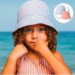 Swim Essentials Swim Essentials: Двулицева Bucket шапка UPF50+ с козирка и защита за врата - "Daisy Flower (SWE-2024SE1396)