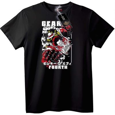 NOONEBRAND Тениска Gear Fourth Аниме - XS, White