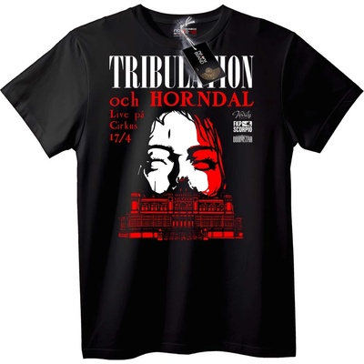 NOONEBRAND Тениска Tribulation & Horndal Живи - S, Black