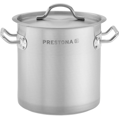 PRESTONA Hrniec vysoký 6 l, priemer 200 mm, z nehrdzavejúcej ocele s pokrievkou 210106