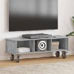 vidaXL ТВ стойка 100 x 35 x 35 см Сив Сонома Инженерна дървесина (891037)