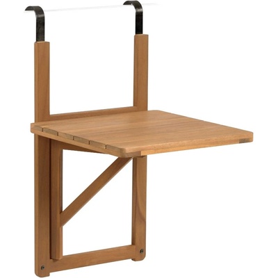 Kave Home Amarilis Nástěnný skládací balkonový stolek z akáciového dřeva přírodní