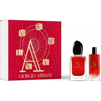 Giorgio Armani Si Passione - Подаръчен комплект за жени: 50мл парфюм EDP + 15мл парфюм EDP