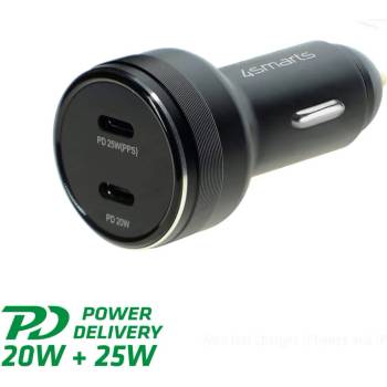 4smarts Car Charger Fast 45W with PD - зарядно за кола с 2xUSB-C изходи (черен)