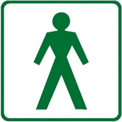 Bezpečnostní značky DT034A 10x10cm fólie WC muži - symbol bez textu