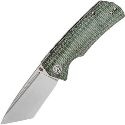 Petrified Fish PFP01TBeluga Stonewash K110 Green Micarta PFP01TGRMW