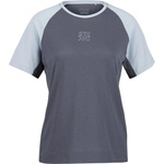 Stoic Дамска фланелка с къс ръкав за колоездене Stoic Women's PerformanceMerino LofsdalenSt. MTB S/S Cycling jersey - Sky Blue / Ink Grey (156-2841-0313)