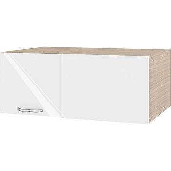 Image 1 of ИРИМ Ъглова надсройка за кухненски шкаф Сити МФ-Бяло гланц-05-113 90 см