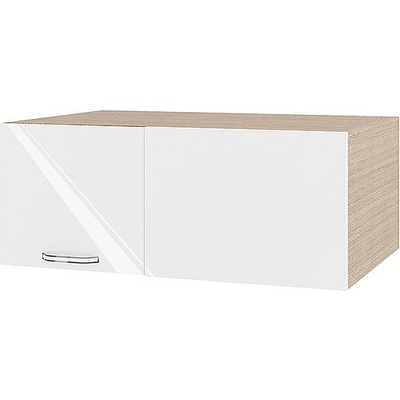 ИРИМ Ъглова надсройка за кухненски шкаф Сити МФ-Бяло гланц-05-113 90 см