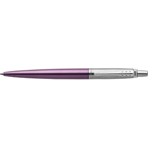 Parker Химикалка, 0, 7 мм, сребърен клипс, викторианско виолетово синьо перо, PARKER, "Royal Jotter", синьо 1953190 (1953190)