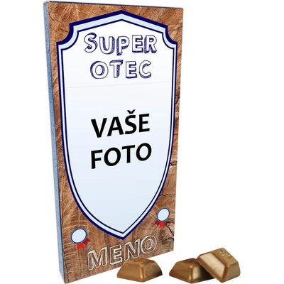 FOTOPOŠTA s fotkou a menom rámik SUPER OTEC mliečna čokoláda 100 g