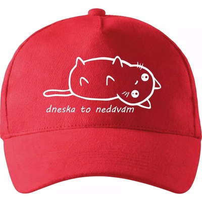 Dnes to nedávam so zahnutým šiltom a látkovou sponou Červená