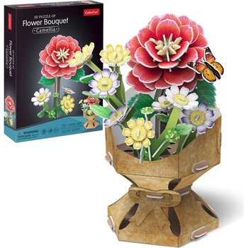 CubicFun 3D пъзел Cubic Fun от 109 части - Букет Камелия (W3302h)