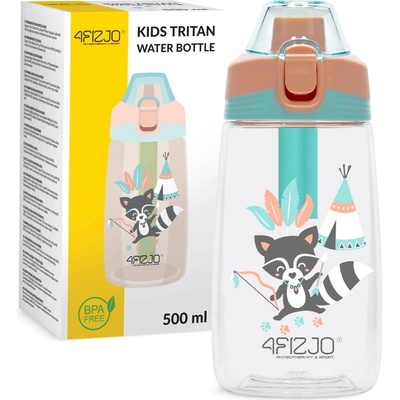 4FIZJO detská fľaša na vodu Líška 500 ml