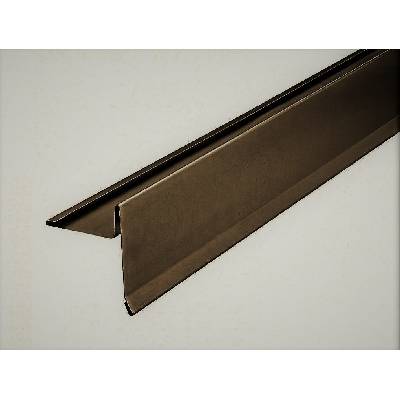 Závětrná lišta klasik s odkapem r.š.250mm pozinkovaná Lakovaná RAL 8017 hnědá čoko s folií dl.2m