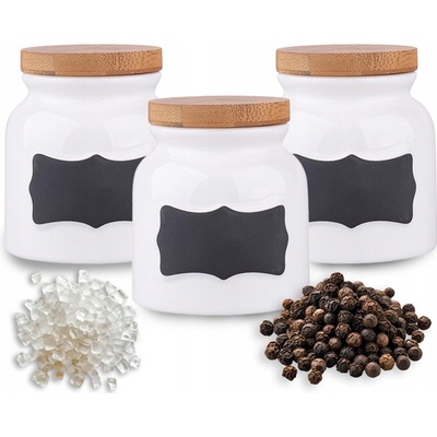 Altom Design Dóza na koření Sklenice 200 ml samolepky sada 3 ks