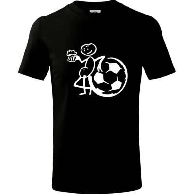 Veľký futbalista tričko Čierna