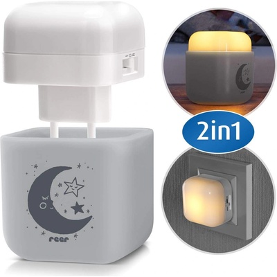 reer Детска нощна лампа 2в1 Reer сива (NEW023439)