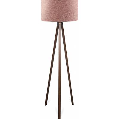 TopMebel Подова лампа Rosling МДФ/текстил/Пвц в орехов/прашно розов цвят 38x21x140см